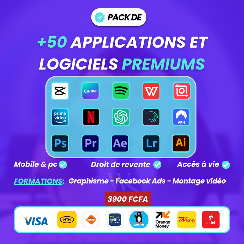 PACK APPLICATIONS ET LOGICIELS PREMIUMS - Wils Services